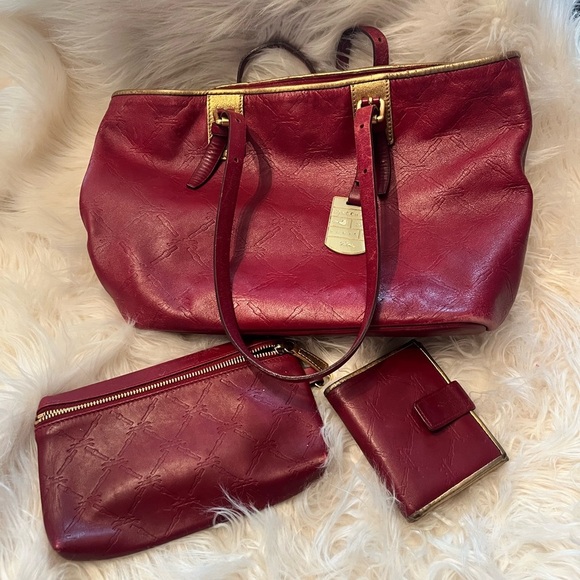 LONGCHAMP LM Cuir Large Tote Bag Leather Handbag Purse Logo - Picture 1 of 15